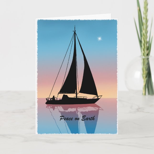Sunset Sails with Holiday Lights (Front)