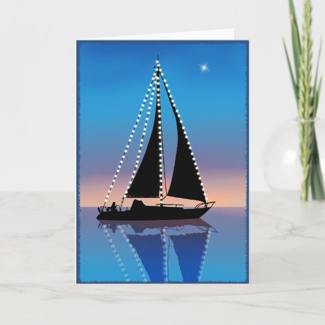 Sunset Sails with Holiday Lights (Front)