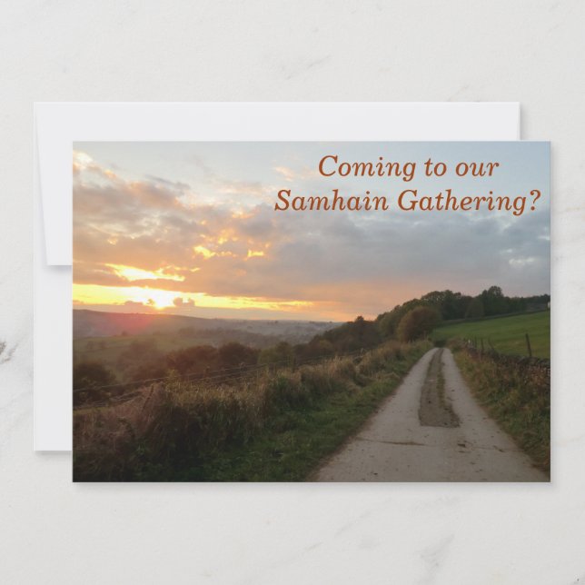 Sunset Samhain Gathering Invitation (Front)