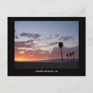 sunset : santa monica, ca postcard
