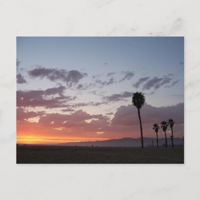 sunset : santa monica, ca postcard (Front)