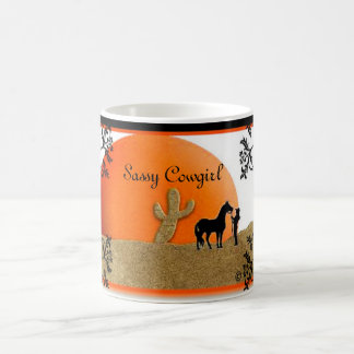 sunset, Sassy Cowgirl Magic Mug