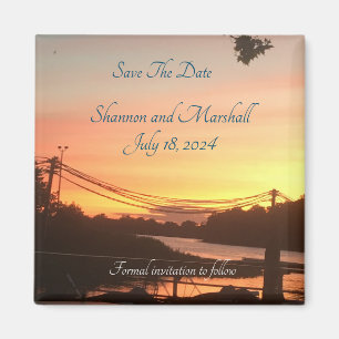 Sunset Save The Date Magnet