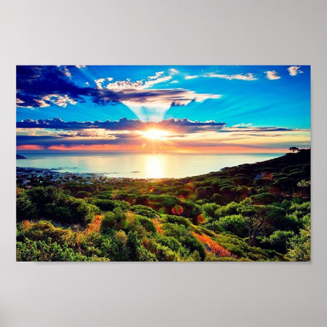 Sunset Scene Poster (Front)