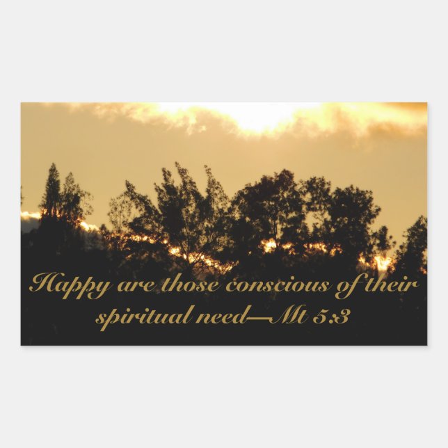 Sunset Scripture text Sticker (Front)