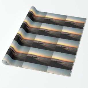 Sunset Sea Photo Glossy Wrapping Paper
