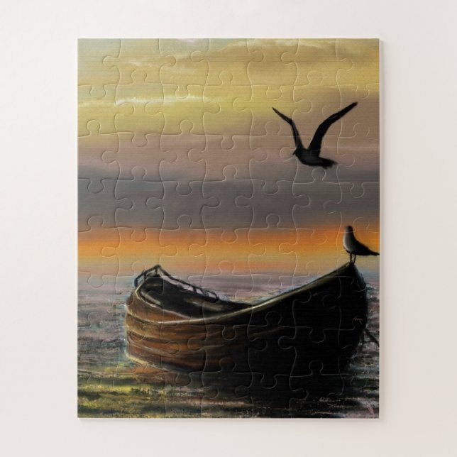 Sunset Sea Puzzle (Vertical)