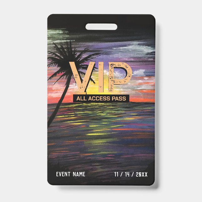 Sunset Sea VIP Badge (Front)