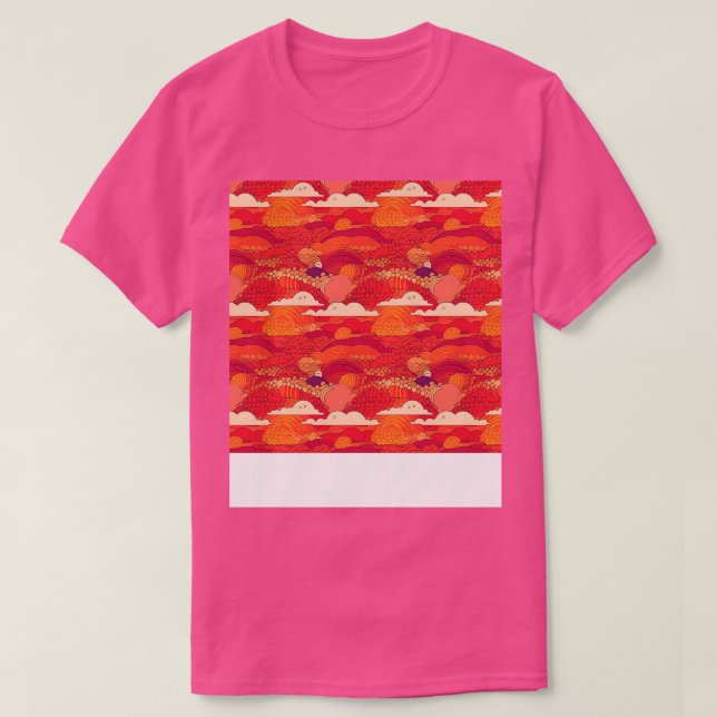 Sunset Seamless Pattern Sun Sky Light Sunlight Sun T-Shirt (Design Front)