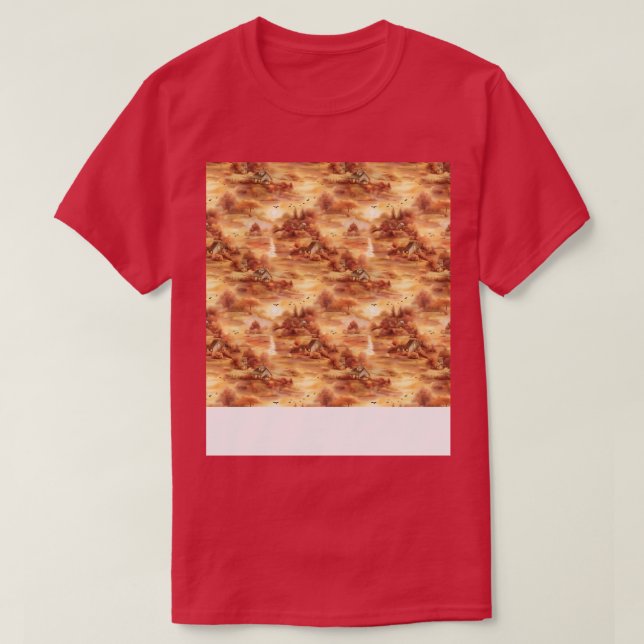 Sunset Seamless Pattern Sun Sky Light Sunlight Sun T-Shirt (Design Front)