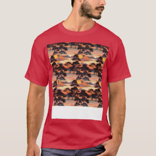 Sunset Seamless Pattern Sun Sky Light Sunlight Sun T-Shirt
