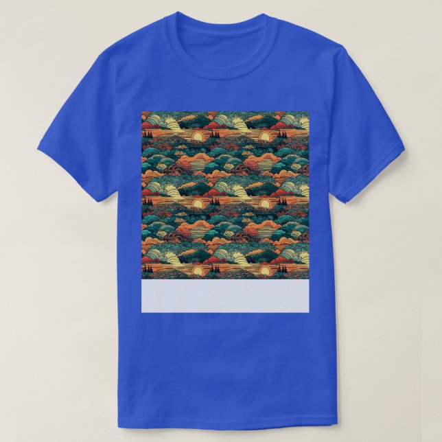 Sunset Seamless Pattern Sun Sky Light Sunlight Sun T-Shirt (Design Front)