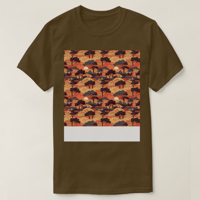 Sunset Seamless Pattern Sun Sky Light Sunlight Sun T-Shirt (Design Front)