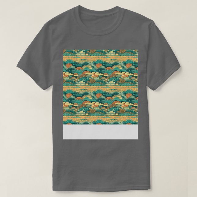 Sunset Seamless Pattern Sun Sky Light Sunlight Sun T-Shirt (Design Front)