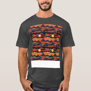 Sunset Seamless Pattern Sun Sky Light Sunlight Sun T-Shirt