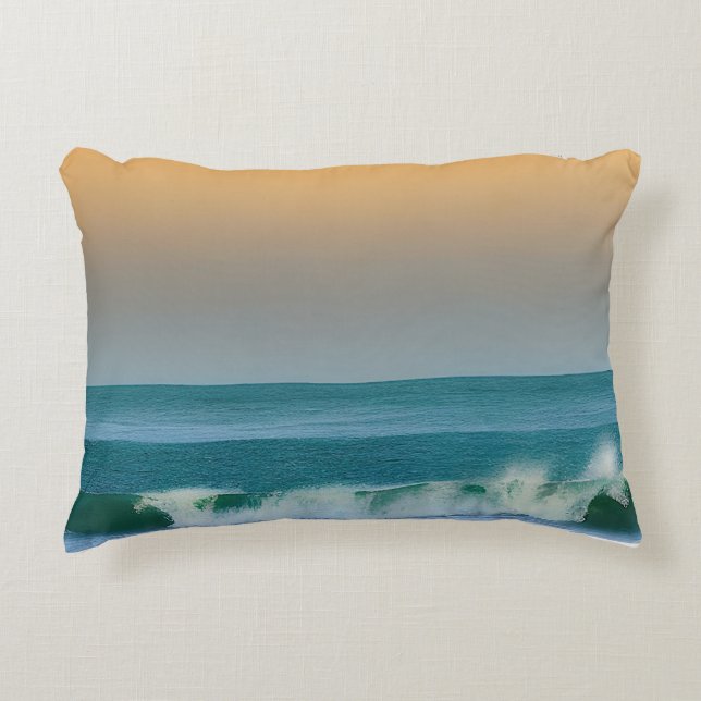Sunset Seascape 45 Accent Pillow (Front)