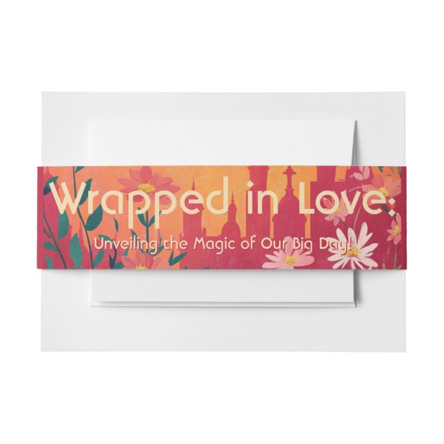 Sunset Serenade Invitation Belly Band (Front Example)