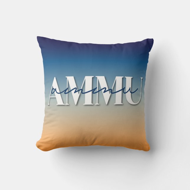 Sunset Serenade Throw Pillow (Front)
