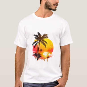 Sunset Serenade Under the Palms Royal T-Shirt 