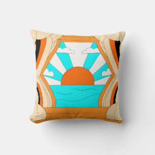 Sunset Serenity Canvas - Stunning Art Print Throw Pillow