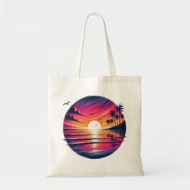 Sunset Serenity – Coastal Dreamscape Tote Bag (Front)
