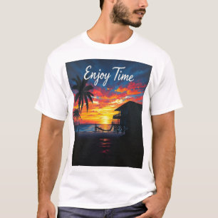 Sunset Serenity: Enjoy Time at the Beach T-Shirt