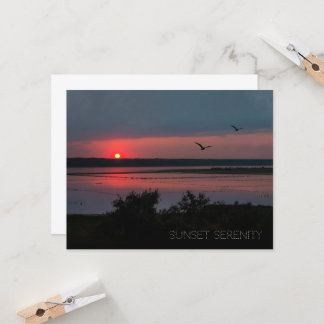 Sunset Serenity | Evening Lagoon Postcard