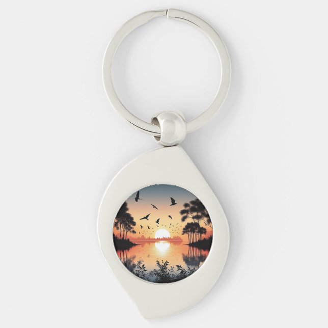 Sunset Serenity  Keychain (Front)