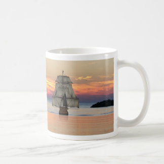 Sunset ship mug