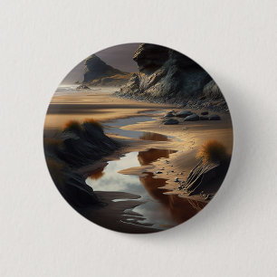 Sunset Shore 2 Inch Round Button