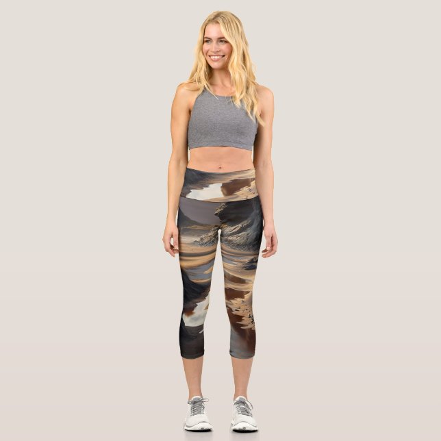 Sunset Shore Capri Leggings (Front)