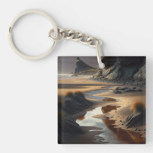 Sunset Shore Keychain