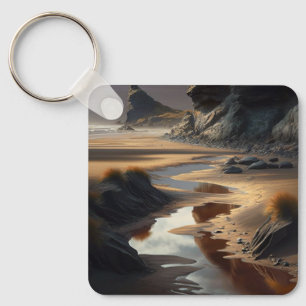 Sunset Shore Keychain