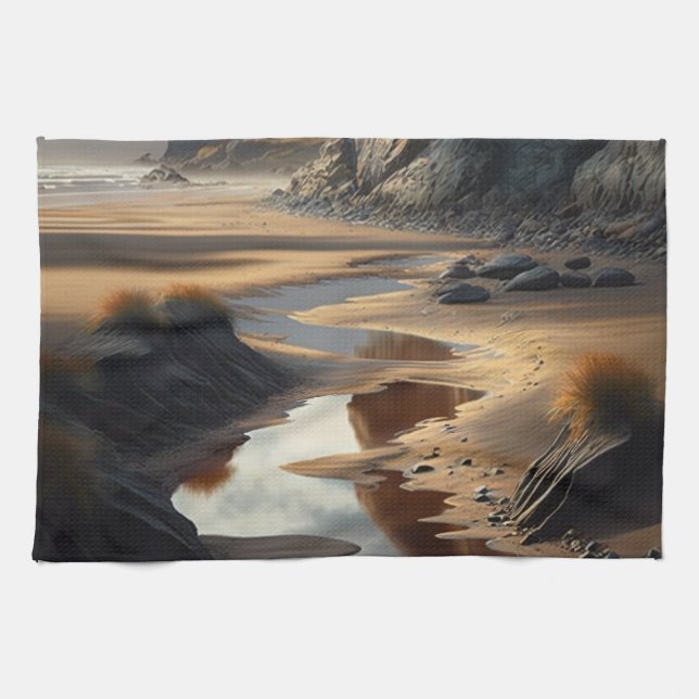 Sunset Shore Kitchen Towel (Horizontal)