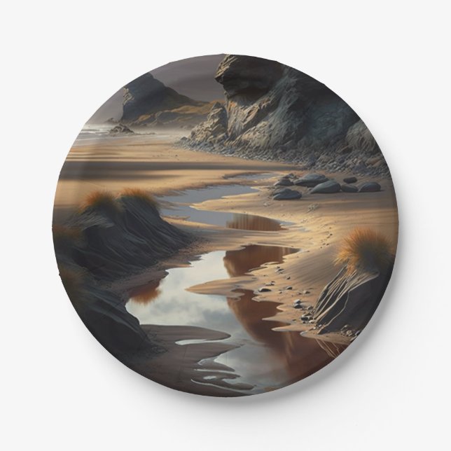 Sunset Shore Paper Plate (Front)