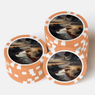 Sunset Shore Poker Chips