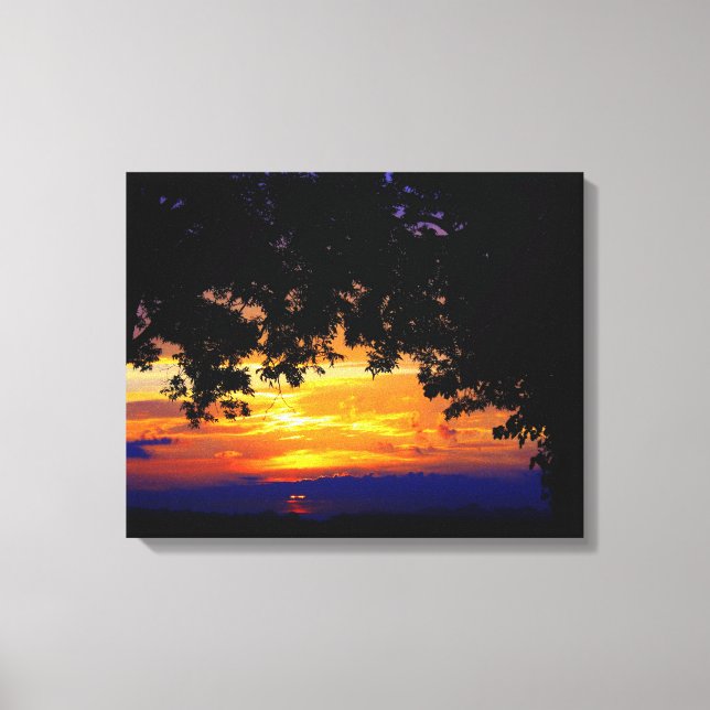 Sunset Silhouette Canvas Print (Front)