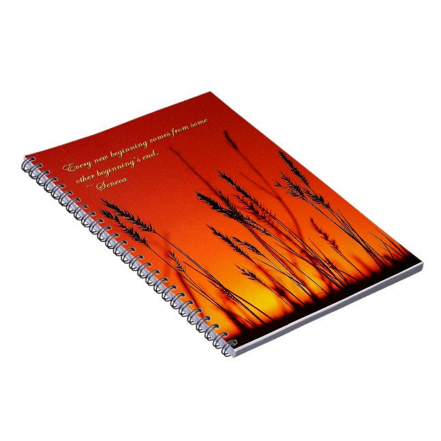 Sunset Silhouette Inspirational Notebook (Right Side)