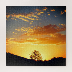 sunset silhouette jigsaw puzzle