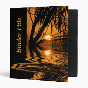 Sunset Silhouette Nature Classeur