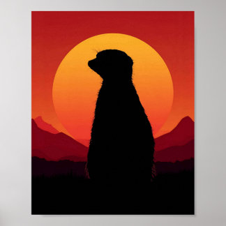 Sunset Silhouette Wall Art – Majestic Animal
