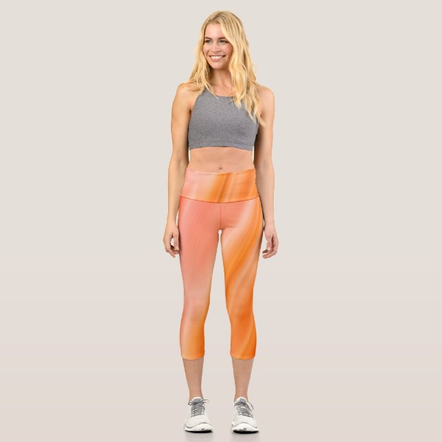 Sunset Silk  Capri Leggings (Front)
