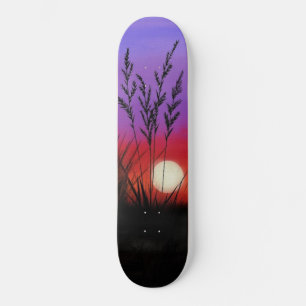 Sunset Skateboard Painting