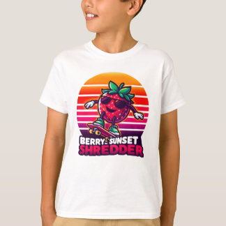 Sunset Skateboarding Strawberry T-Shirt