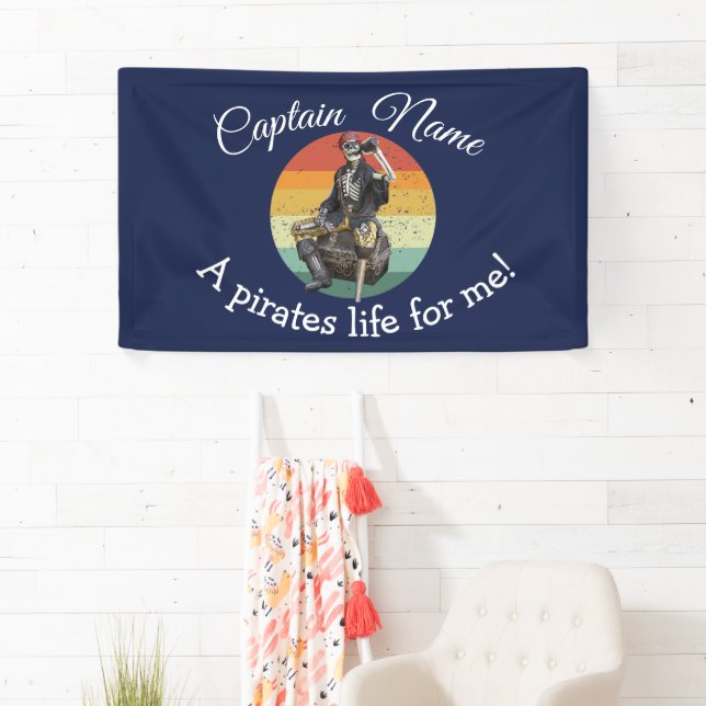 Sunset Skeleton Pirate Party  Banner (Insitu)