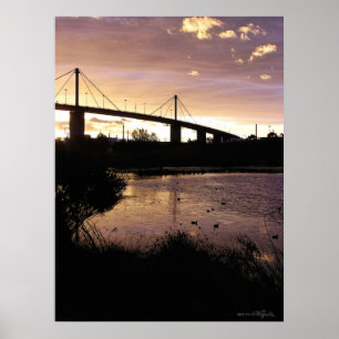 Sunset Skies at Westgate Bridge, affiche de Melbou
