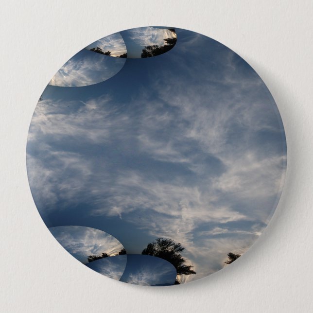 Sunset Skies Fractal 4 Inch Round Button (Front)