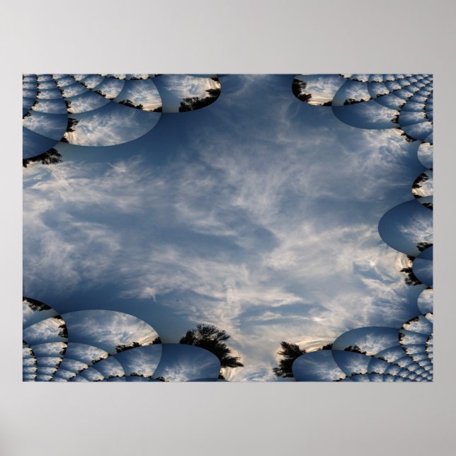 Sunset Skies Fractal Poster (Front)