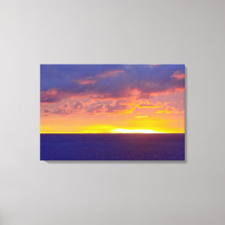 Sunset Sky Dusk Evening Twilight Sea Landscape Canvas Print