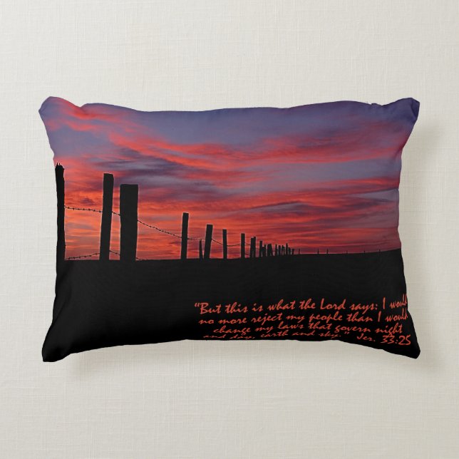 Sunset Sky Inspirational Accent Pillow (Front)